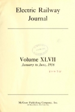 Cover of Electric railway journal