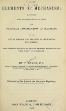 Cover of Elements of mechanism