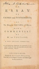 Cover of An essay on crimes and punishments