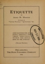 Cover of Etiquette