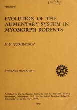 Cover of Evolution of the alimentary system in myomorph rodents