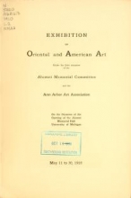Cover of Exhibition of Oriental and American art