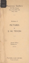 Cover of Exhibition of pictures by D.W. Tryon : January 20th to February 1st, 1913