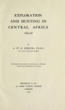 Cover of Exploration and hunting in central Africa 1895-96