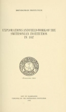 Cover of Explorations and field-work of the Smithsonian Institution in