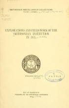 Cover of Explorations and field-work of the Smithsonian Institution in