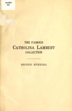 Cover of The famous Catholina Lambert collection.