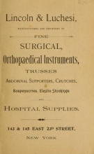 Cover of Fine surgical and orthopaedical instruments, trusses