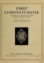 Cover of First lessons in batik