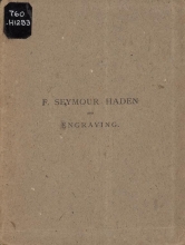 Cover of F. Seymour Haden and engraving