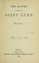 Cover of The Gospel according to Saint Luke in Haida