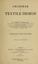 Cover of Grammar of textile design
