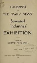 Cover of Handbook of the Daily News Sweated Industries' Exhibition, May 1906 