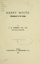 Cover of Harry White, missionary to the Congo