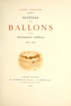 Cover of Histoire des ballons et des aéronautes célèbres