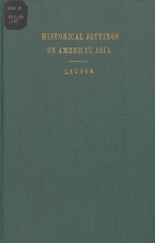 Cover of Historical jottings on amber in Asia