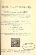 Cover of History of Africa south of the Zambesi