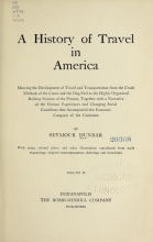Cover of A history of travel in America v.4 (1915)