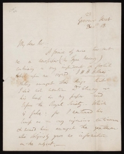 Cover of Humphry Davy letter to Rev. Dr. Robert Gray, dated 23 Grosvenor Street, London, 13 December 1815