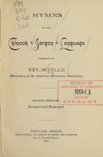 Cover of Hymns in the Chinook jargon language