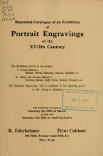 Cover of Illustrated catalogue of an exhibition of portrait engravings of the XVIIth century