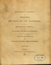 Cover of An illustrative supplement to Pilkington's Dictionary of painters