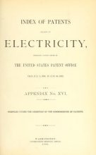 Cover of Index of patents relating to electricity