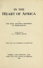 Cover of In the heart of Africa