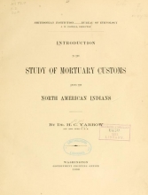 Cover of Introduction to the study of mortuary customs among the North American Indians