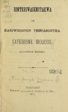 Cover of Ionteriwaienstakwa ne Kariwiioston Teieiasontha =