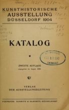 Cover of Kunsthistorische Ausstellung Düsseldorf 1904 - Katalog.