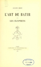 Cover of L'art de bâtir chez les Égyptiens