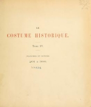 Cover of Le costume historique