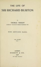 Cover of The life of Sir Richard Burton v.1 (1906)