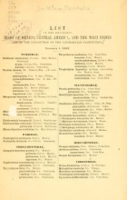 Cover of List of the described birds of Mexico, Central America, and the West Indies