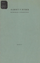 Cover of Loan exhibition of the works of Albert P. Ryder