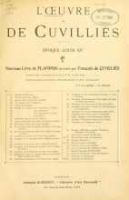 Cover of L'Œuvre de De Cuvilliès