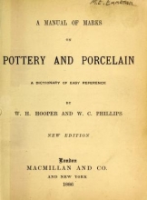 Cover of A manual of marks on pottery and porcelain