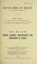 Cover of The map of Africa by treaty v. 1