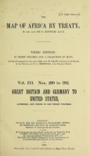 Cover of The map of Africa by treaty v. 3