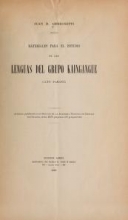 Cover of Materiales para el estudio de las lenguas del grupo Kaingangue (alto Paraná)