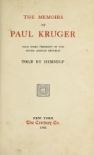 Cover of The memoirs of Paul Kruger