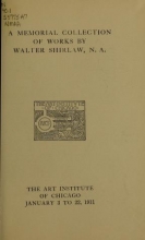 Cover of A memorial collection of works by Walter Shirlaw, N. A
