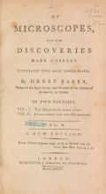 Cover of Of microscopes and the discoveries made thereby v. 2