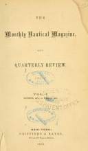 Cover of Monthly nautical magazine, and quarterly review