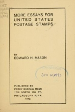 Cover of More essays for United States postage stamps 