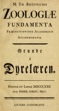 Cover of M. Th. Brünnichii Zoologiae fundamenta praelectionibus academicis accommodata =