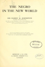 Cover of The Negro in the New world