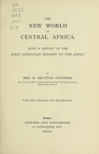 Cover of The new world of Central Africa