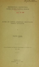 Cover of Notes on North American Crayfishes, family Astacidae